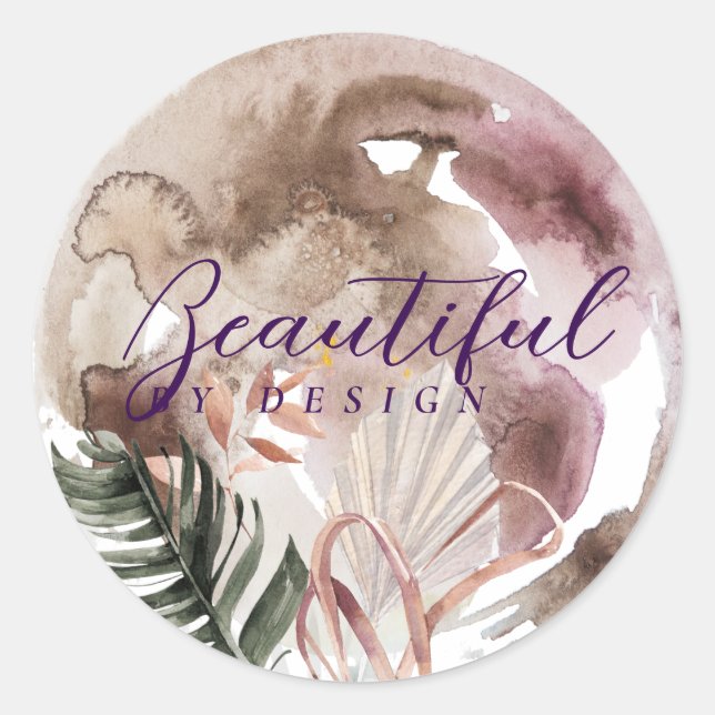 Your Beautiful Logo here Classic Round Sticker (Front)
