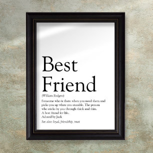 Your Best Friend Definition Typographic Modern Fun Poster