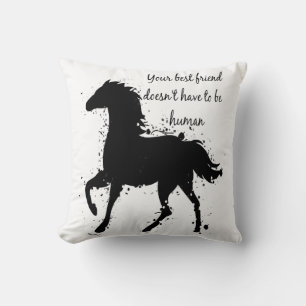 Your Best Friend Inspirational Horse Quote Art Cushion