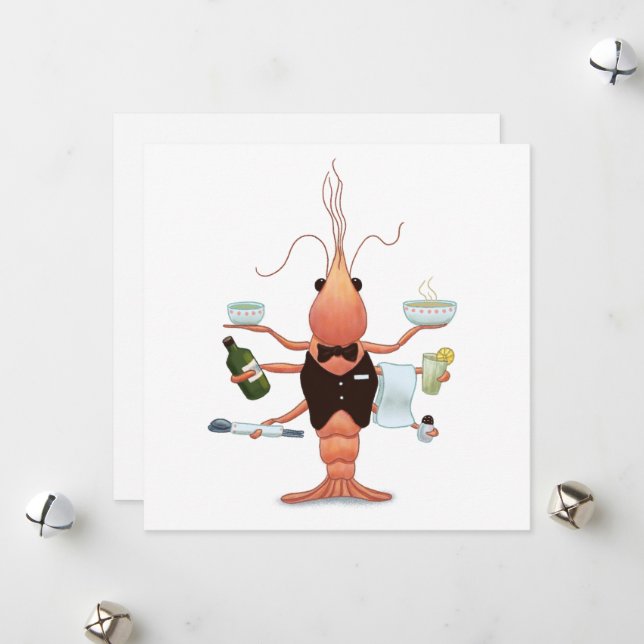 Your Best Waiter Holiday Card (Front/Back In Situ)