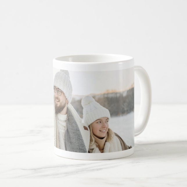 your big photo happy holidays photo coffee mug (Front Right)