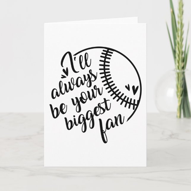 Your Biggest Fan Baseball Print Card (Front)