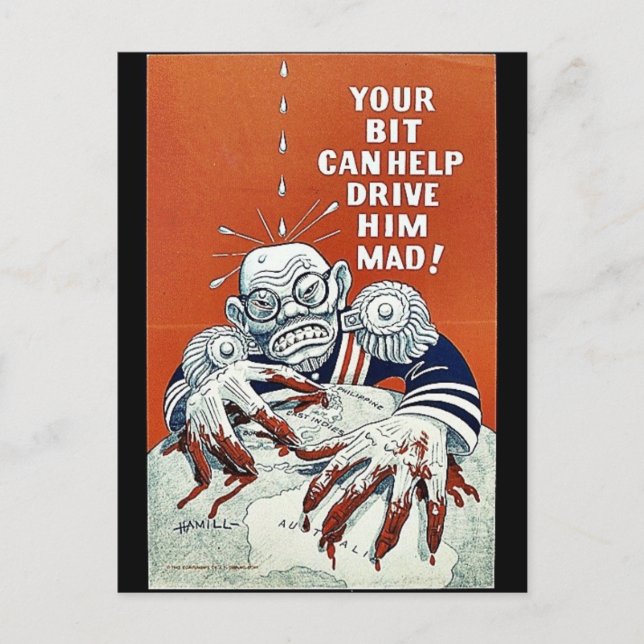 Your Bit Can Help Drive Him Mad! Postcard (Front)