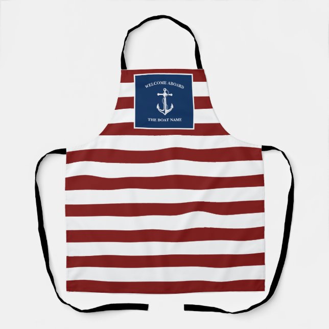 Your Boat Name Anchor Apron (Front)