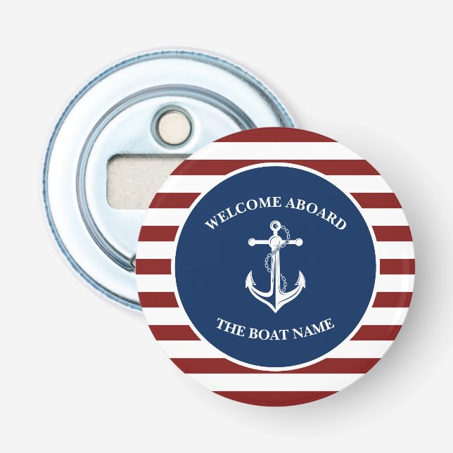 Your Boat Name Anchor Bottle Opener (Front)