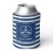 Your Boat Name Anchor & Oars Navy Blue Striped