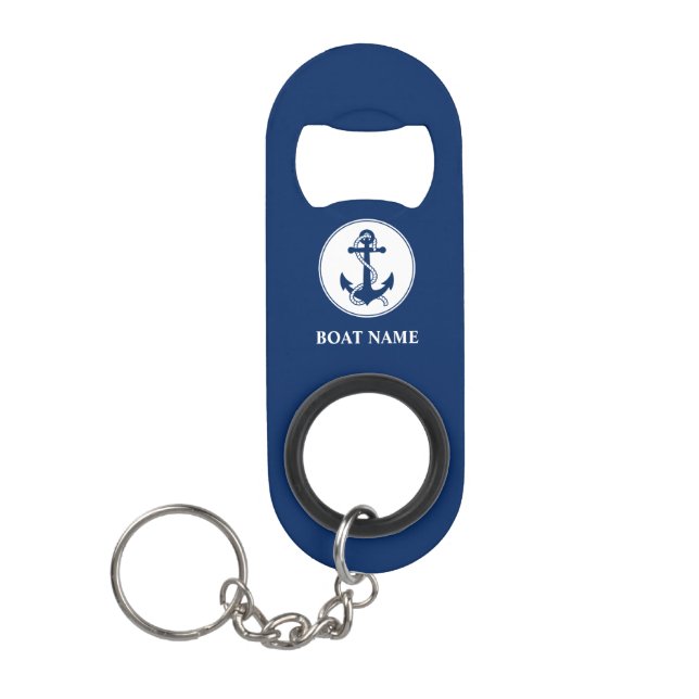 Your Boat Name Anchor & Rope Navy Blue (Front)