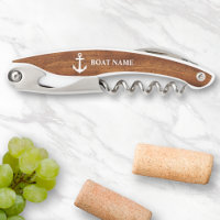 Your Boat Name Anchor Wood Style