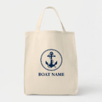 Your Boat Name Rope Anchor Eco-Friendly Grocery