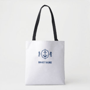 Your Boat Name Tote Seahorse Anchor sh0d