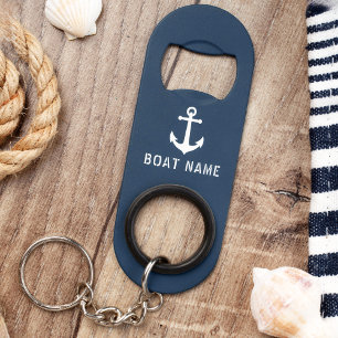 Your Boat Name Vintage Nautical Anchor Grey Blue