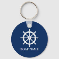 Your Boat Name with ships wheel helm
