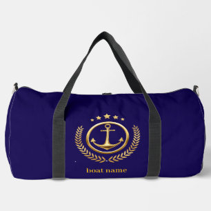 Your Boat or Name Anchor Navy Duffle Bag