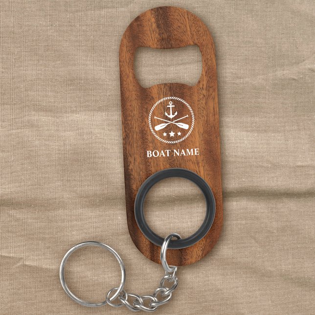 Your Boat or Name Anchor & Oars Faux Wood (Creator Uploaded)