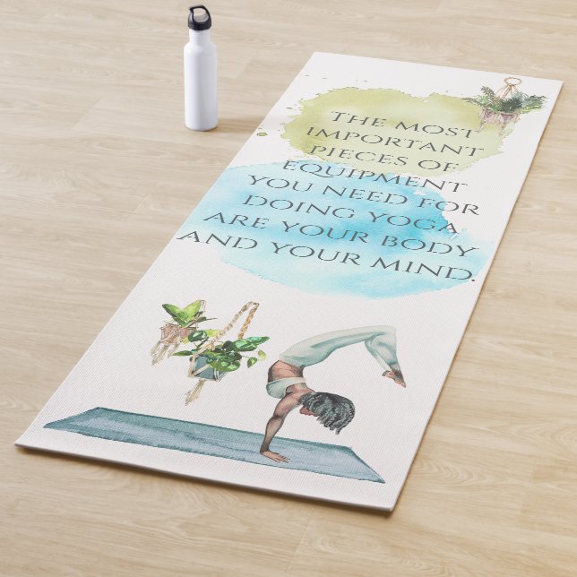 Your Body and Your Mind Watercolor Yoga Mat (In Situ)