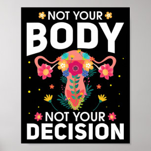 Your Body Not Your Decision Pro Choice Feminist  Poster