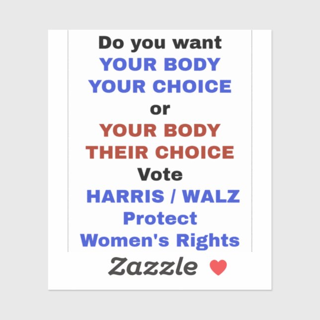 Your Body Your Choice (Sheet)