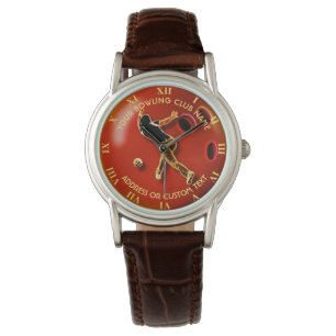 Your Bowling Club Name Owner Psychedelic Design Watch