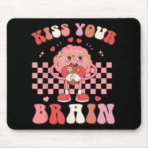 Your Brain Valentines Test Day Teacher Squad Kids Mouse Mat