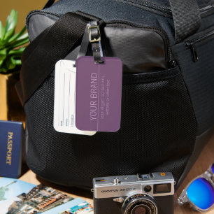 Your Brand or Business Name Modern Purple Mauve Luggage Tag