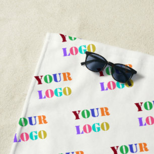 Your Branded Business Logo Beach Towel Example