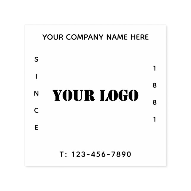 Your Branded Business Logo Name Info Stamp Example (Design)