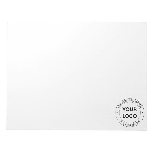 Your Branded Business Office Notepad Template (Front)