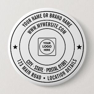 Your Branded Business Promotional Template Design 10 Cm Round Badge