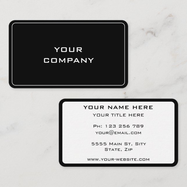 Your Branded Promotional Business Card Example (Front/Back)