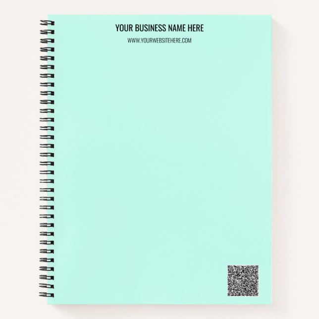 Your Branded QR Code Business Notebook Template (Front)