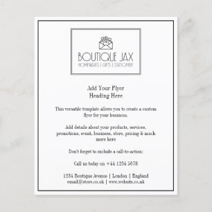 Your Branding and Logo Simple White Flyer