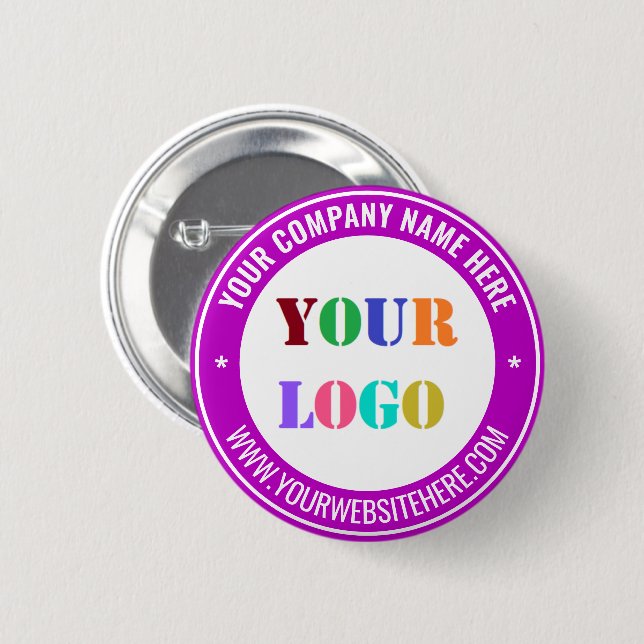 Your Brended Business Promotional Button Example (Front & Back)