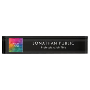 Your Business Company Logo Here Elegant Modern Nameplate
