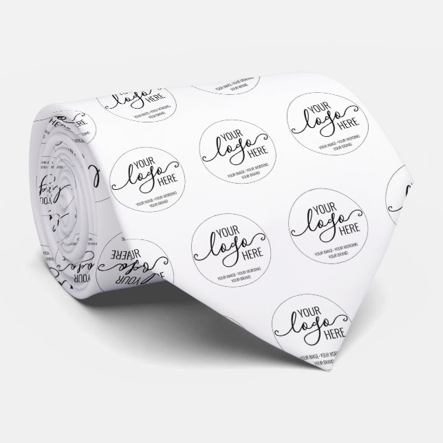 Your Business Company Logo Professional Corporate Tie (Rolled)