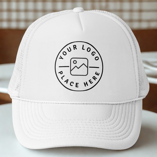 Your Business Company Logo Simple Custom  Trucker Hat (Trucker hat with custom company business logo)