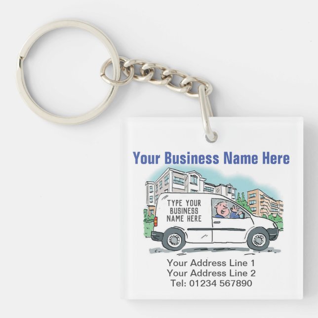 Your Business Details on a Key Ring (Front)