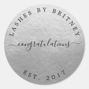 Your Business Established Year Congratulations Classic Round Sticker
