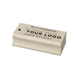 Your Business Inline Logo Custom Rubber Stamp