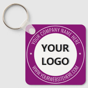 Your Business Keychain with Logo and Text