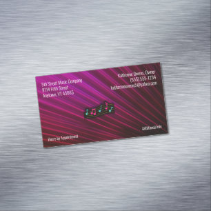 Your Business Logo and Company Information Neon Magnetic Business Card