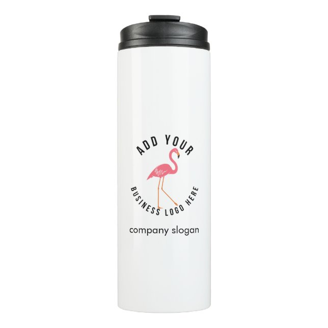 Your Business Logo and Company Slogan Swag Thermal Tumbler (Front)