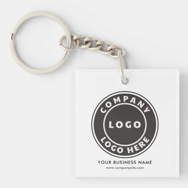 Your Business Logo and Company Swag Custom Key Ring (Front)