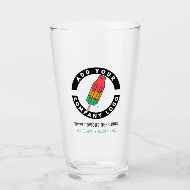 Your Business Logo and Company Website Address Glass (Front)