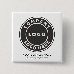 Your Business Logo and Company Website Custom 15 Cm Square Badge