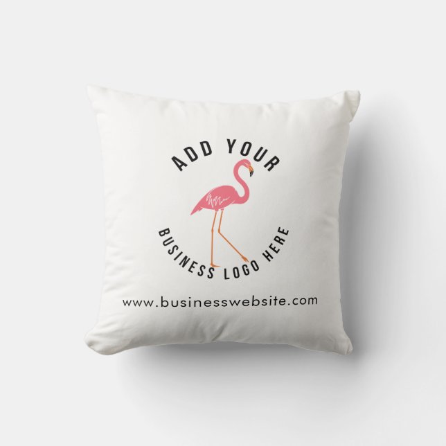  Your Business Logo and Company Website Custom Cushion (Front)