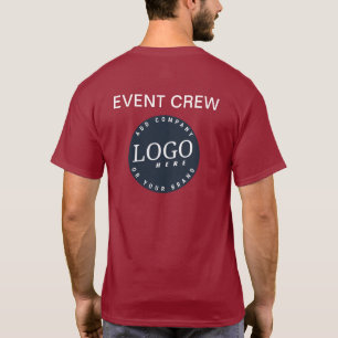 Your Business Logo and Company Website Employees T-Shirt