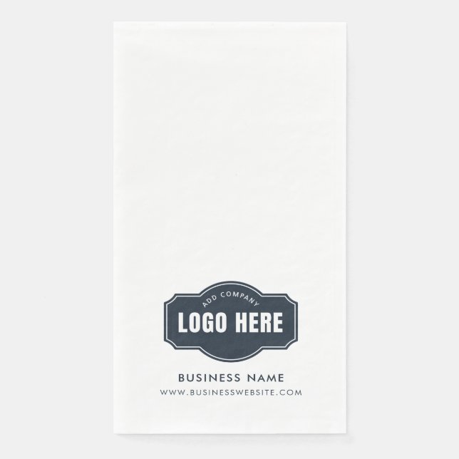 Your Business Logo and Corporate Website Custom Napkin (Front)