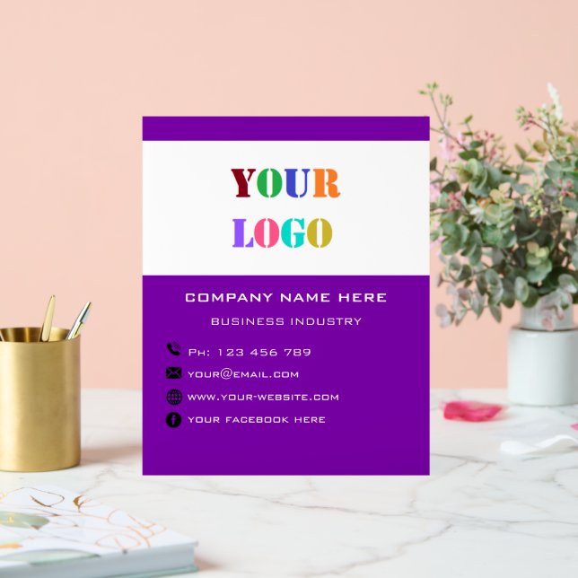 Your Business Logo and Custom Text Acrylic Sign (Wedding)