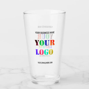 Your Business Logo and Custom Text Company Glass
