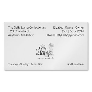 Your Business Logo and Information 8 line Magnetic Magnetic Business Card